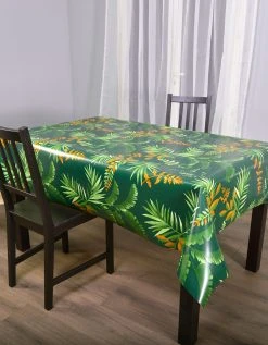 Blancheporte Nappe Toile Cirée Imprimé Feuillage Tropical
