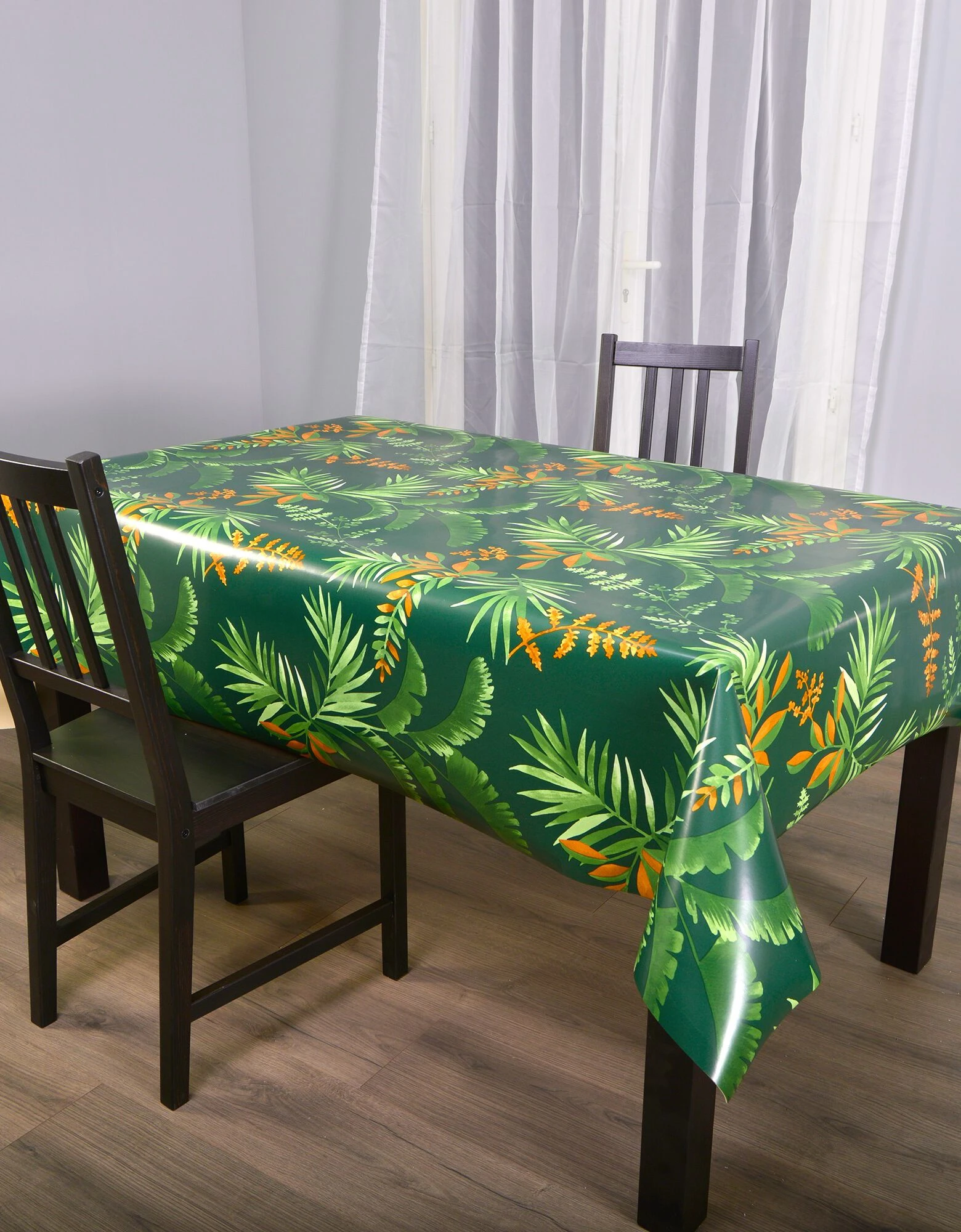 Blancheporte Nappe Toile Cirée Imprimé Feuillage Tropical