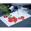 Blancheporte Set De Table Rectangulaire Imprimé Coquelicots – Lot De 4