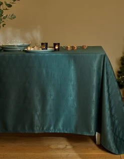 Blancheporte Nappe Damassée Motifs Sapins