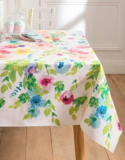 Blancheporte Nappe Toile Cirée Imprimée Fleurs