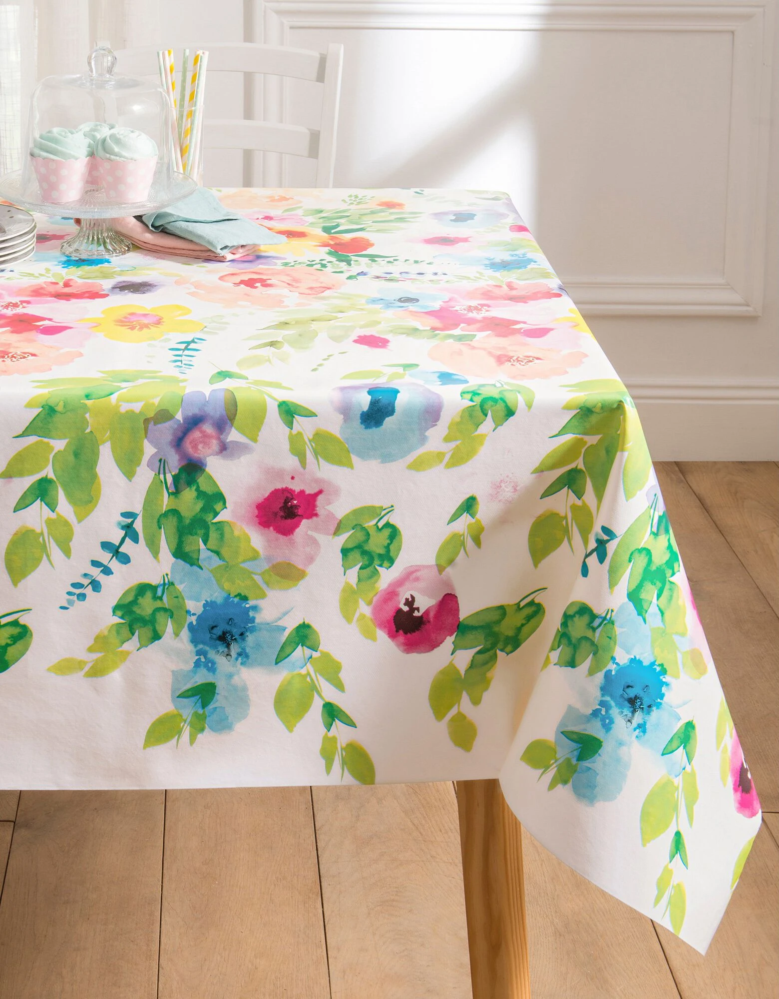 Blancheporte Nappe Toile Cirée Imprimée Fleurs