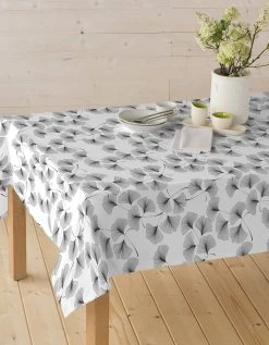 Blancheporte Nappe Tissu Enduit Imprimé Ginkgo