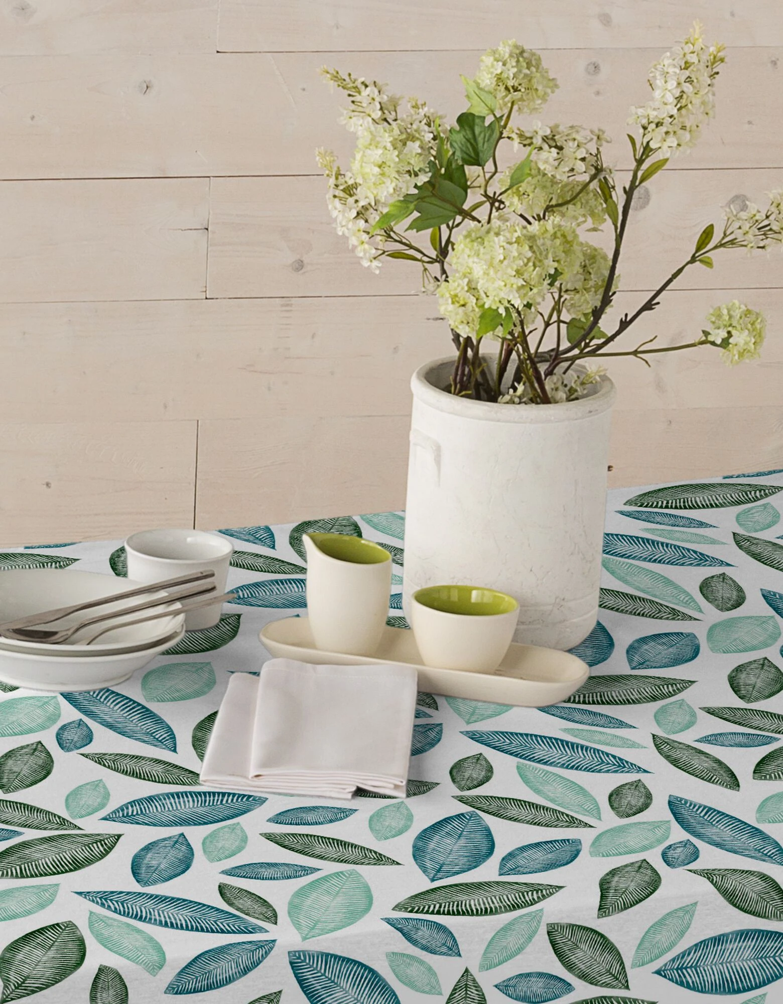 Blancheporte Nappe Tissu Enduit Imprimé Feuillage – Image 3