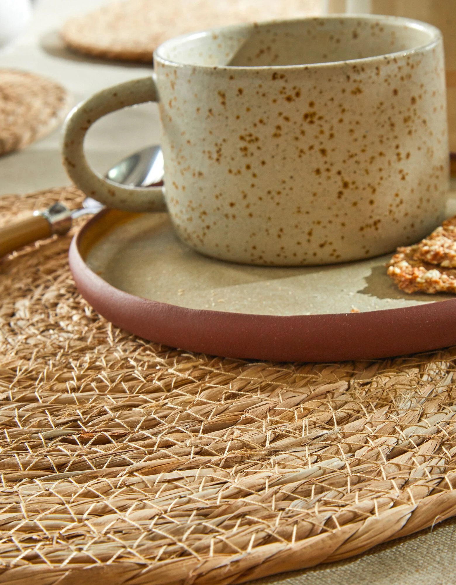 Blancheporte Set De Table Rond Jute Natuel - Lot De 4 â Image 2