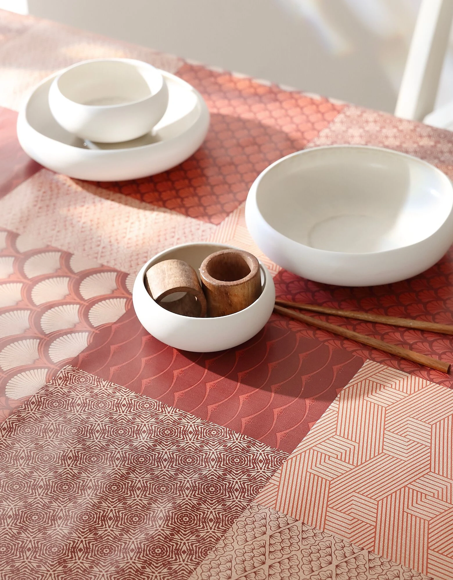 Blancheporte Nappe Toile Cirée Patchwork Japonisant – Image 6