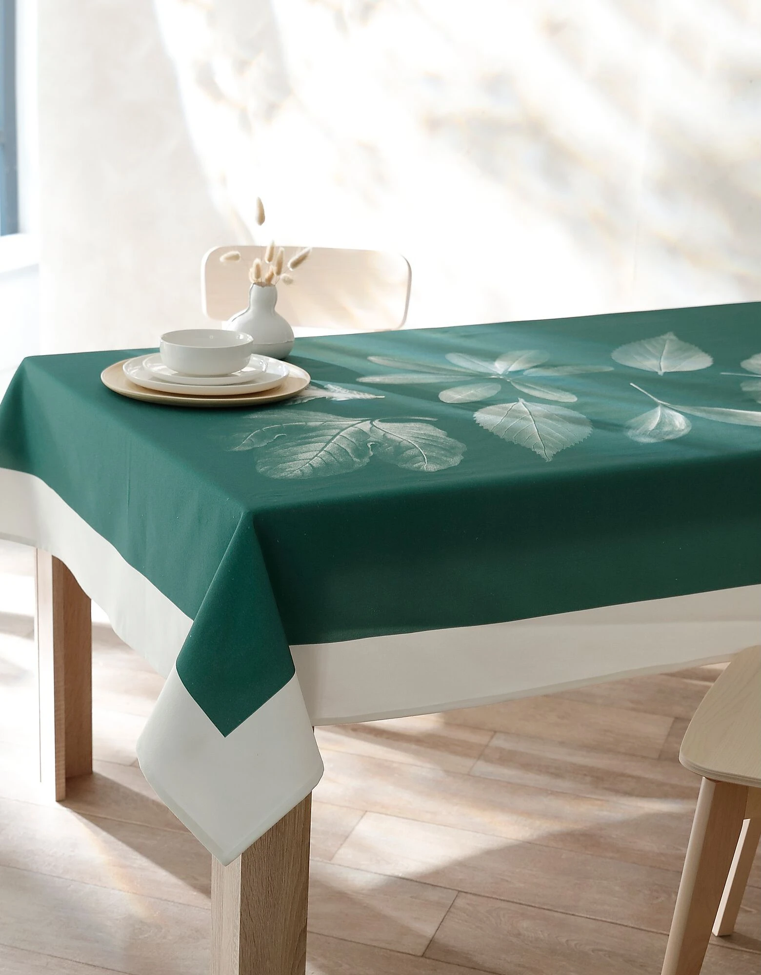 Blancheporte Nappe Fabriquée En France, Motif Placé Herbier - Coton Biologique(1)