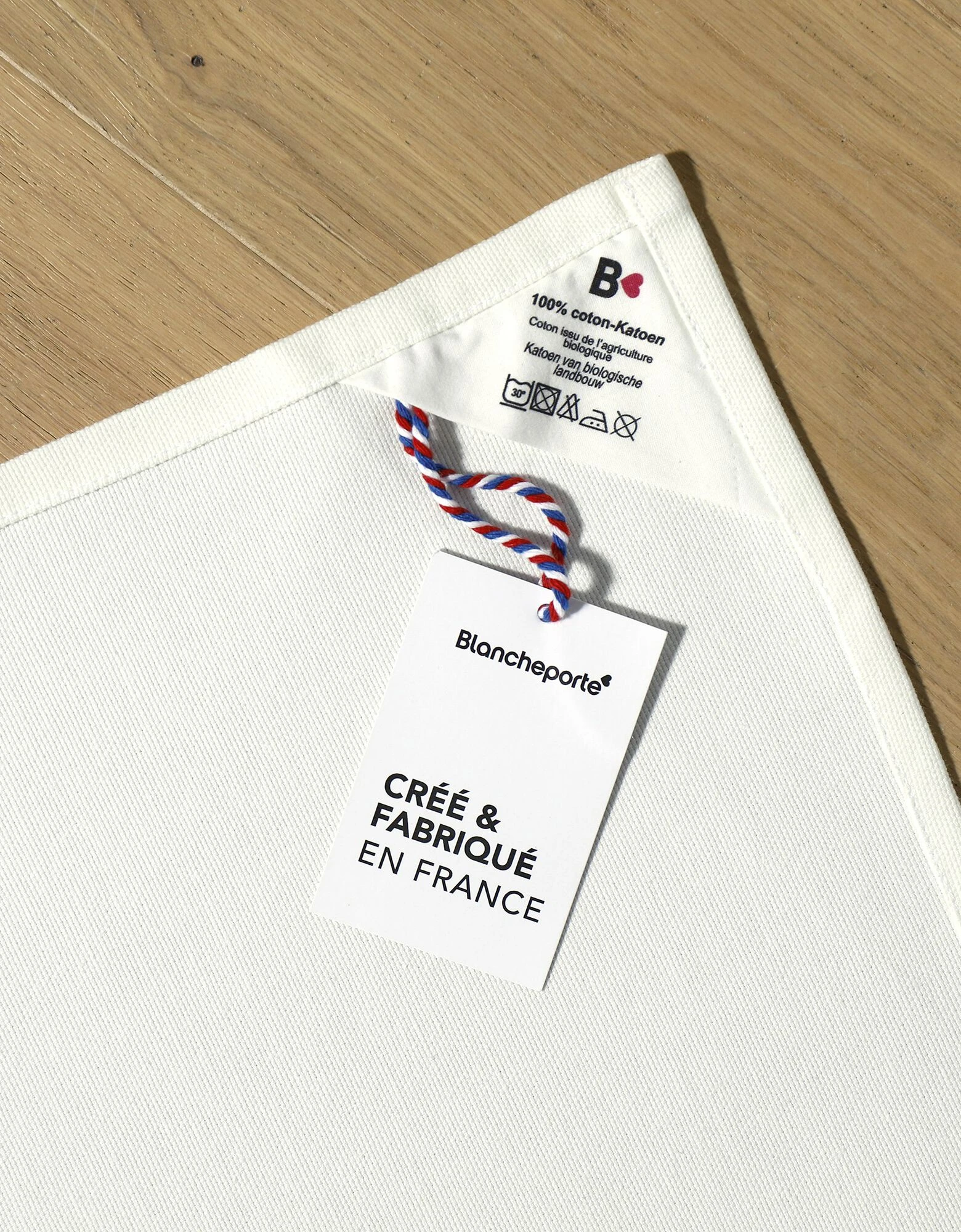 Blancheporte Nappe Fabriquée En France, Motif Fleuri Indian Fond Bleu - Coton Biologique(1) – Image 6