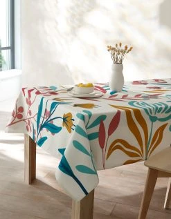 Blancheporte Nappe Fabriquée En France, Motif Fleurs Spectaculaires - Coton Biologique(1)