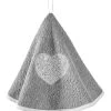 Blancheporte Essuie-mains éponge Brodée Coeurs Forme Cloche - Lot De 2