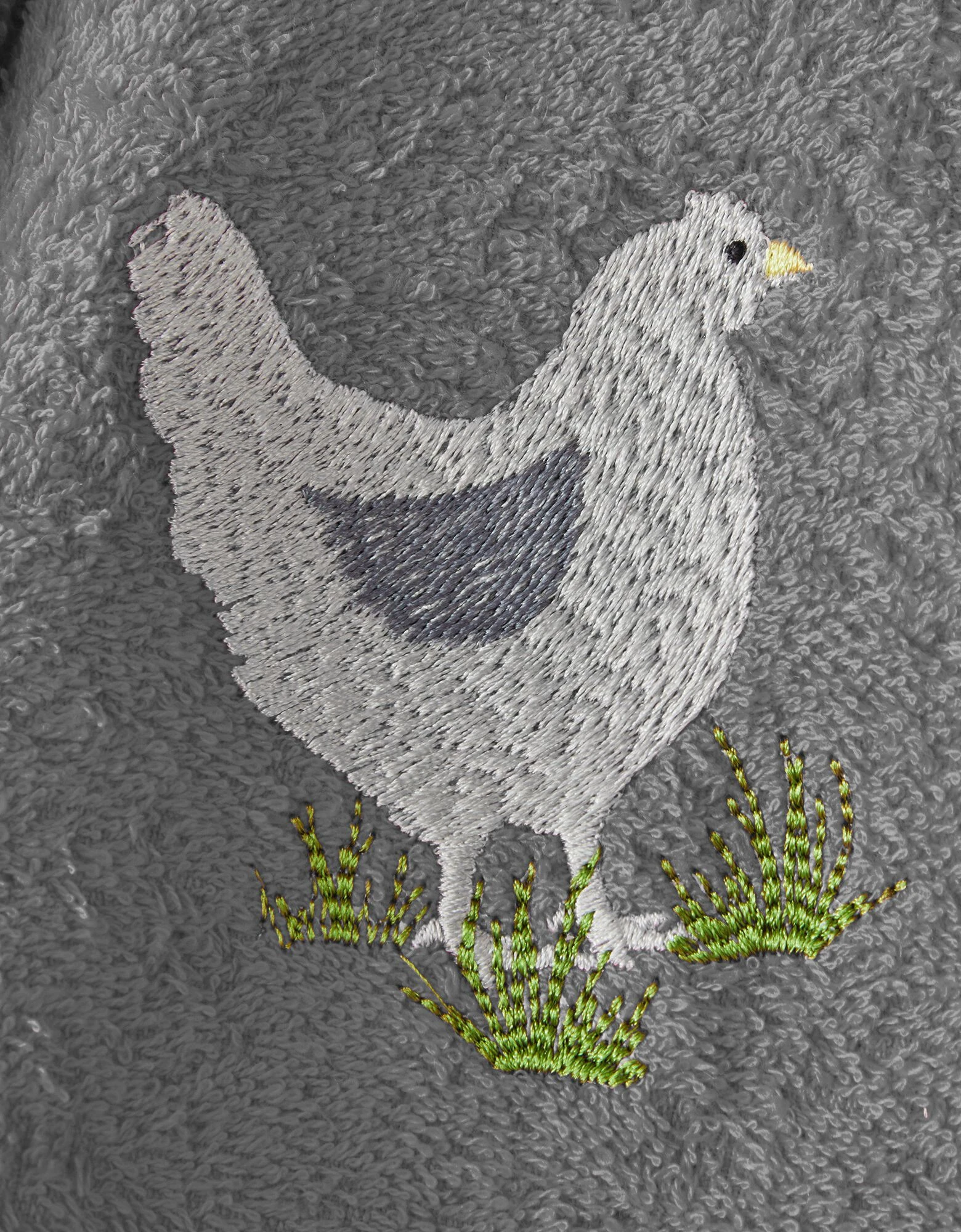 Blancheporte Torchons Rond éponge Brodée Poule - Lot De 2 4 Blancheporte Torchons Rond éponge Brodée Poule - Lot De 2 – Image 2