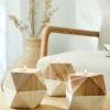 Blancheporte Bougeoir Origami En Bois Bicolore