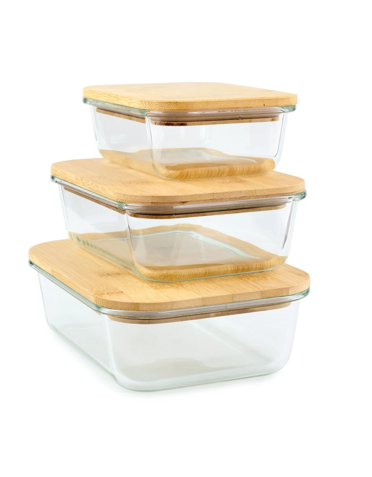 Blancheporte Plat Verre Couvercle Bambou