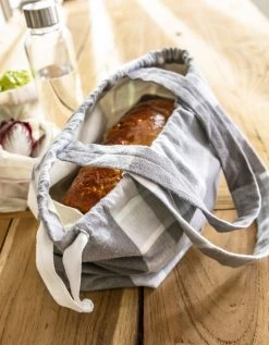 Blancheporte Sac à Pain En Tissu Flanelle - Collection Upcycling