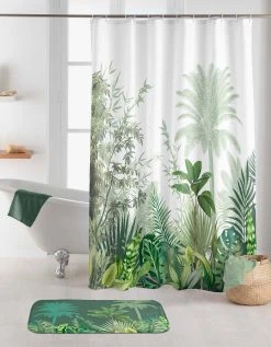 Blancheporte Rideau De Douche Imprimé Végétal