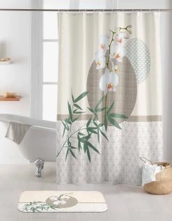 Blancheporte Rideau De Douche Imprimé Orchidée