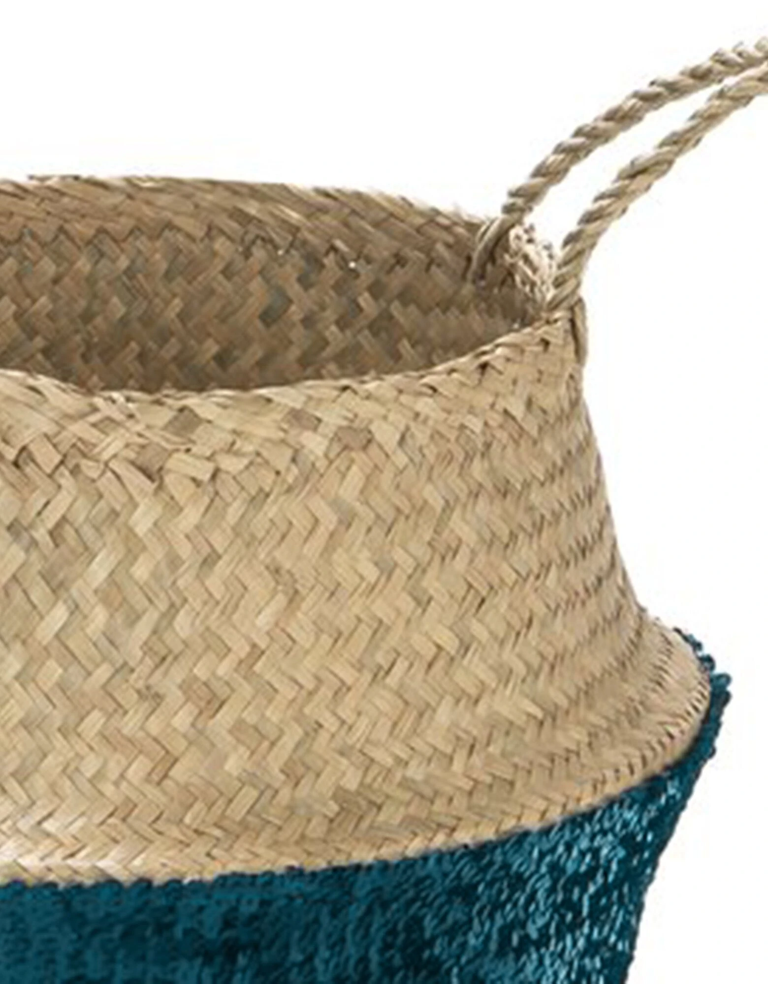 Blancheporte Panier De Rangement En Raphia Et Sequins – Image 2