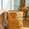 Blancheporte Panier Jute Tressé Naturel / Pois Cuivre