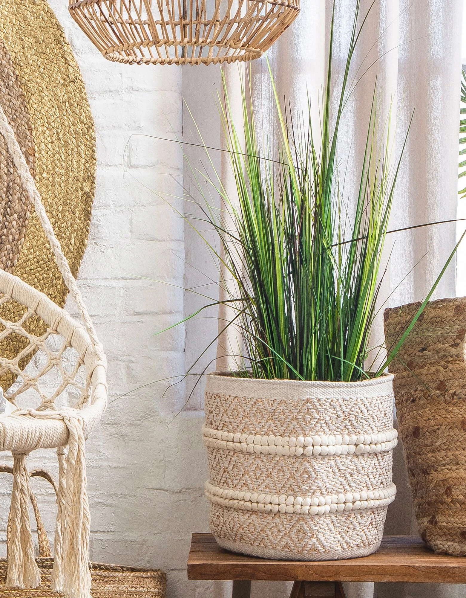 Blancheporte Panier Rond Ethnique Jute Véritable – Image 5