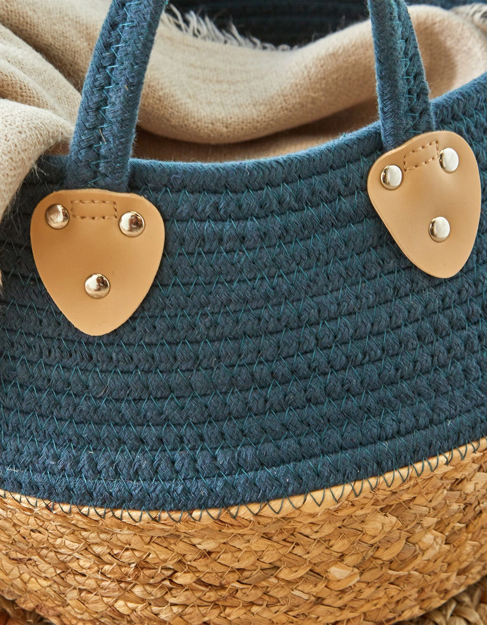 Blancheporte Panier TressĂ© En Jacinthe D'eau Et En Corde De Coton - Bicolore â Image 2