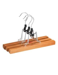 Blancheporte Lot De 3 Cintres Pour Pantalons En Bois Naturel
