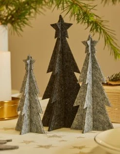 Blancheporte Lot De 3 Sapins En Feutrine