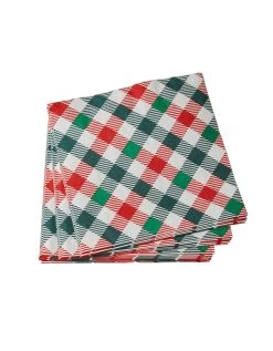 Blancheporte Serviettes En Papier Motif écossais - Lot De 20