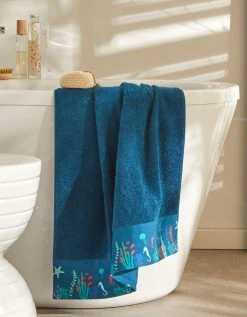 Colombine Éponge Bouclette 420 G/m2 Liteau Motif Corail