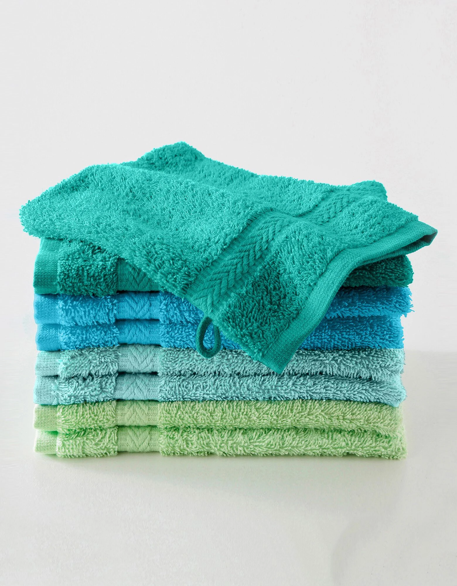 Colombine Gant De Toilette CamaĂŻeu Lagon - Lot De 8