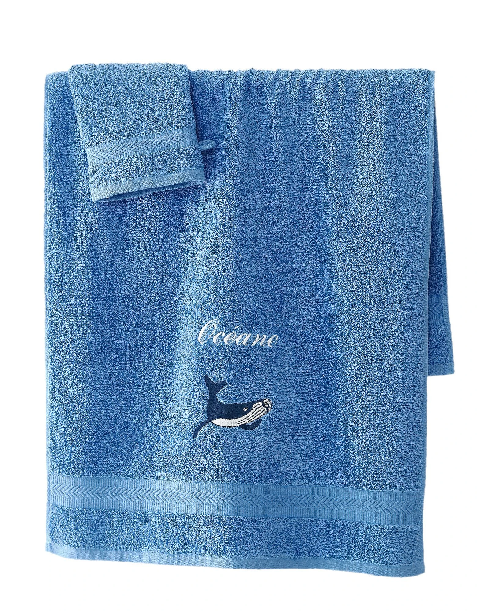 Colombine Éponge Brodée Baleine Personnalisé - 420 G/m² – Image 2