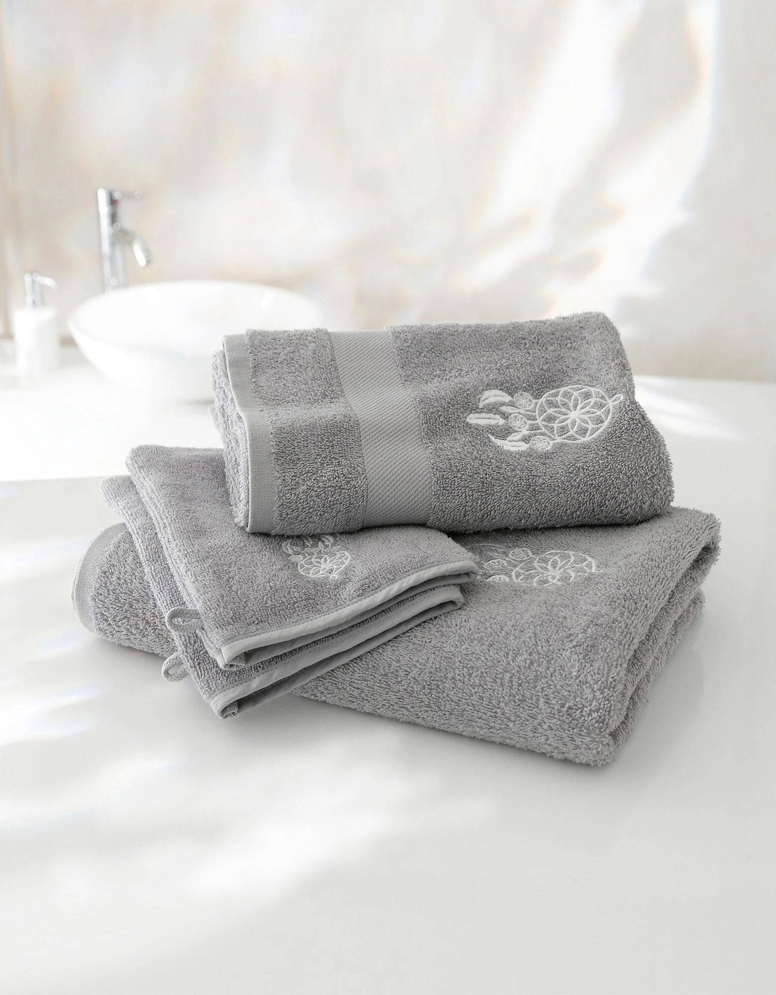 Colombine Éponge Coton Broderie Attrape Rêves - 420g/m² – Image 3