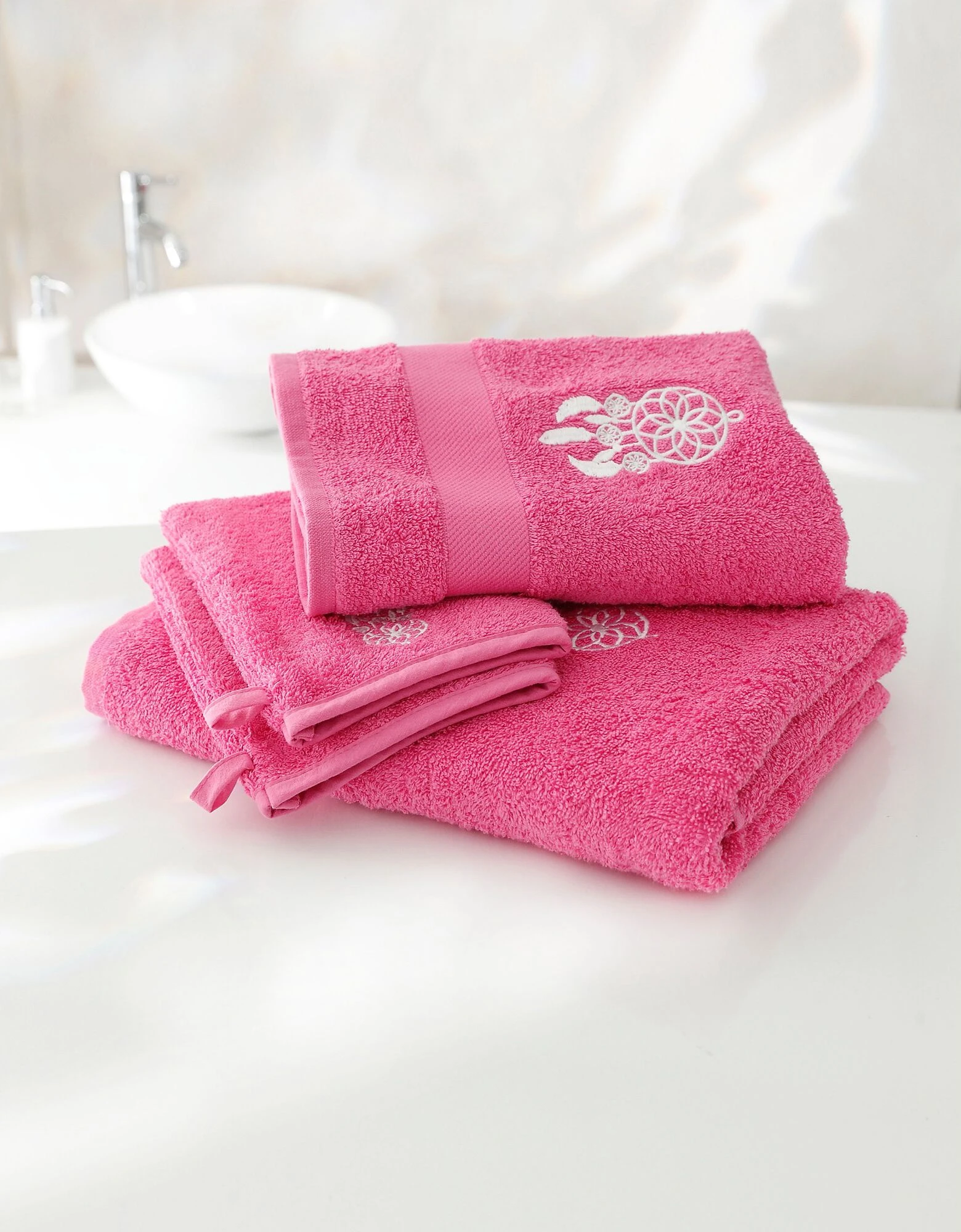 Colombine Éponge Coton Broderie Attrape Rêves - 420g/m² – Image 6