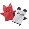 Colombine Des Petits Lot De 2 Gants Animaux Brodé éponge Coton - 380g/m2