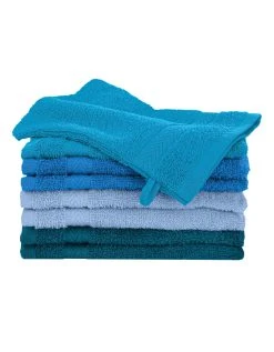Colombine Gant De Toilette Coton Camaïeu Bleu - Lot De 8