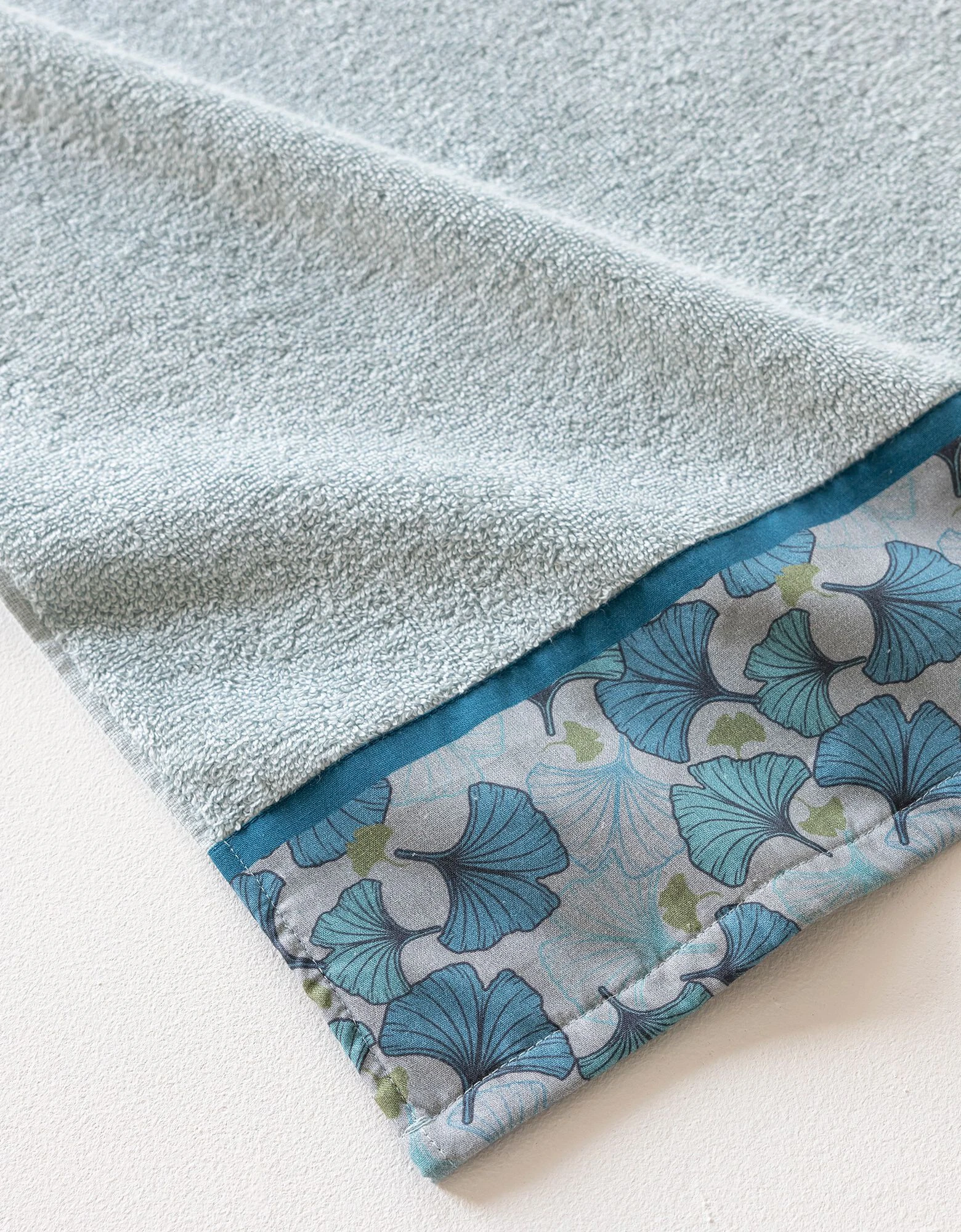 Colombine Éponge Bouclette 420 G/m² Liteau Feuilles Ginkgo – Image 5