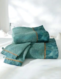 Colombine Éponge Coton Liteau Motif Jungle - 420 G/m²