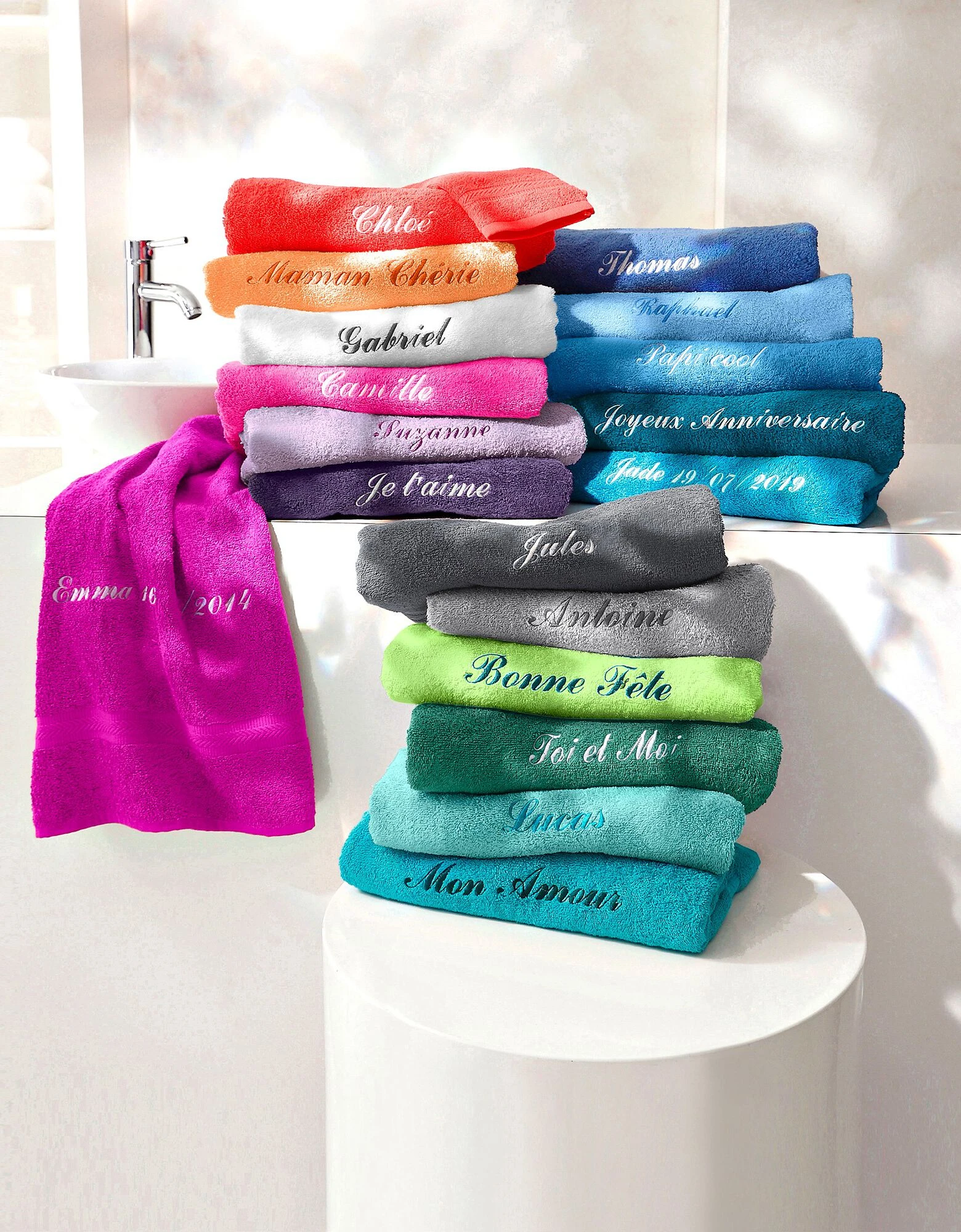 Colombine Serviette Ă©ponge Personnalisable Confort Moelleux â Image 6