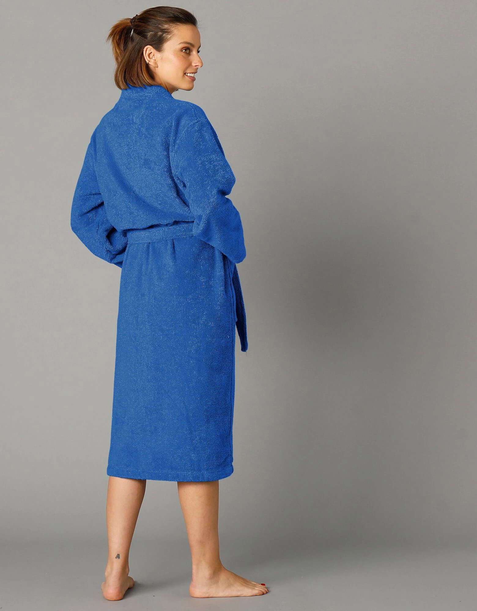 Colombine Peignoir Mixte Adulte Col Kimono éponge Bouclette – Image 7