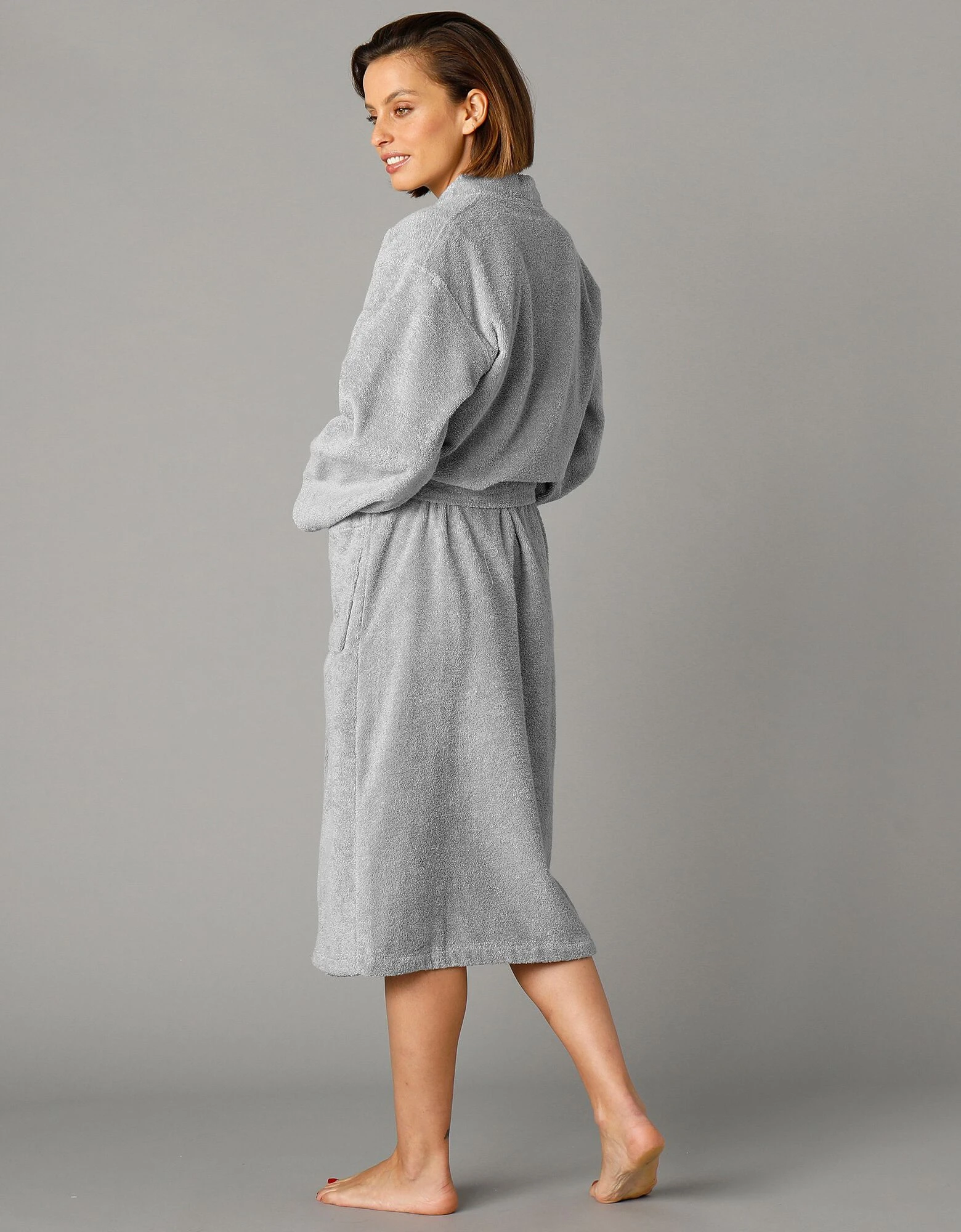 Colombine Peignoir Mixte Adulte Col Kimono éponge Bouclette – Image 6