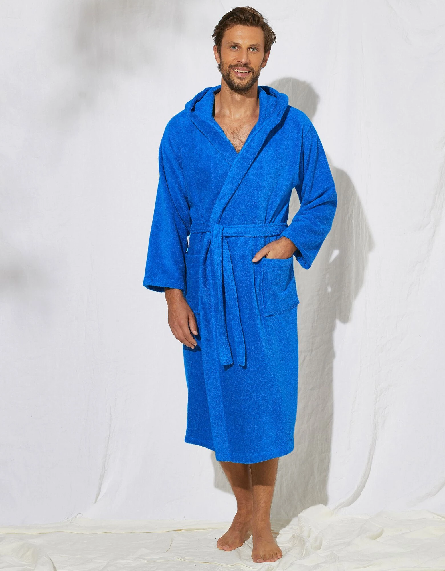 Colombine Peignoir Mixte Adulte Col Capuche éponge Bouclette