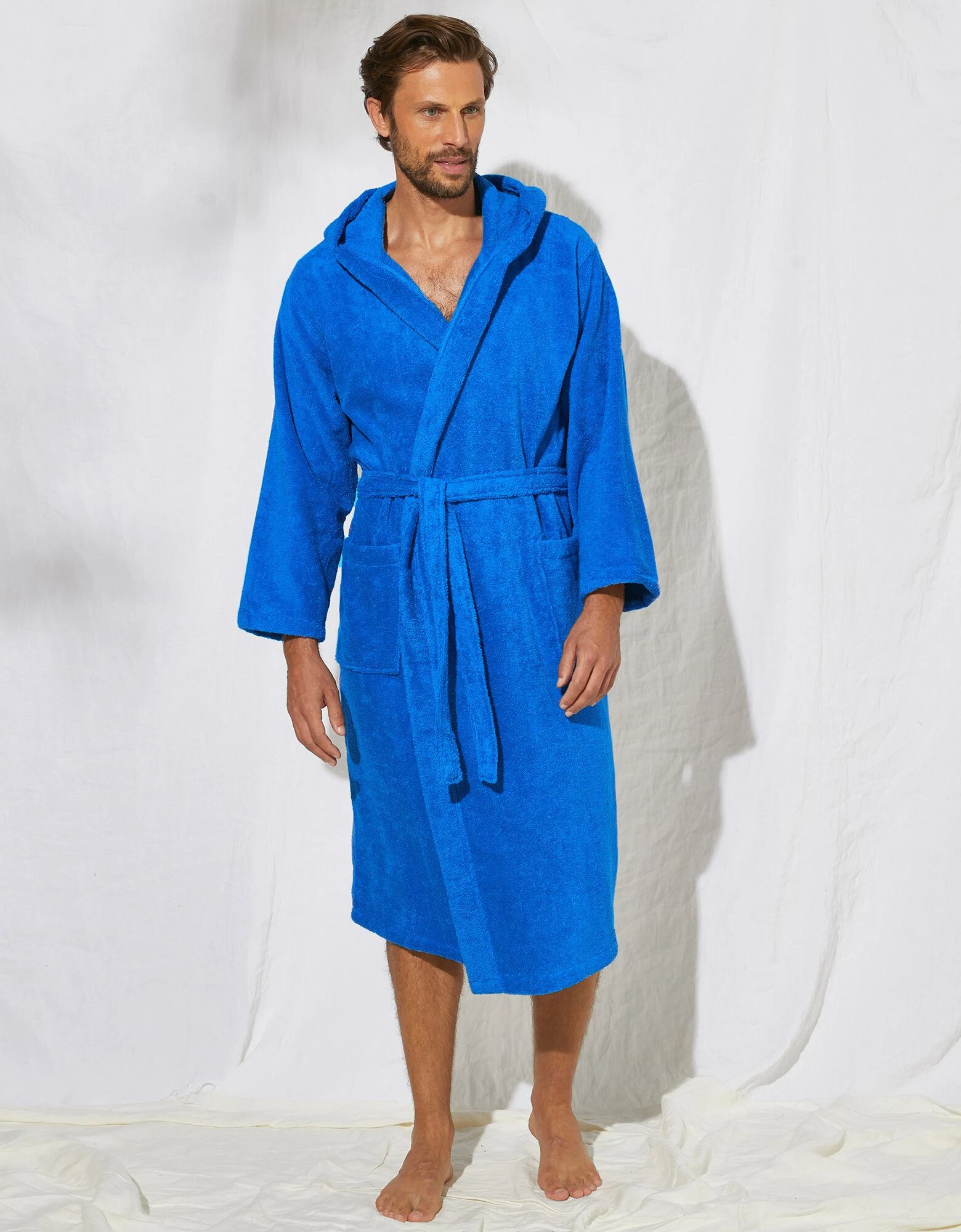 Colombine Peignoir Mixte Adulte Col Capuche éponge Bouclette – Image 6