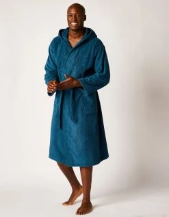 Colombine Peignoir Mixte Adulte Col Capuche éponge Bouclette