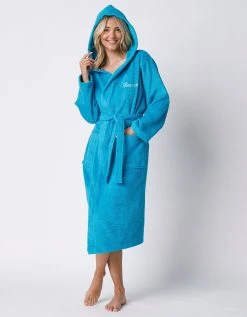 Colombine Peignoir Mixte Adulte Col Capuche éponge Bouclette Personnalisable