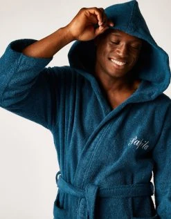 Colombine Peignoir Mixte Adulte Col Capuche éponge Bouclette Personnalisable