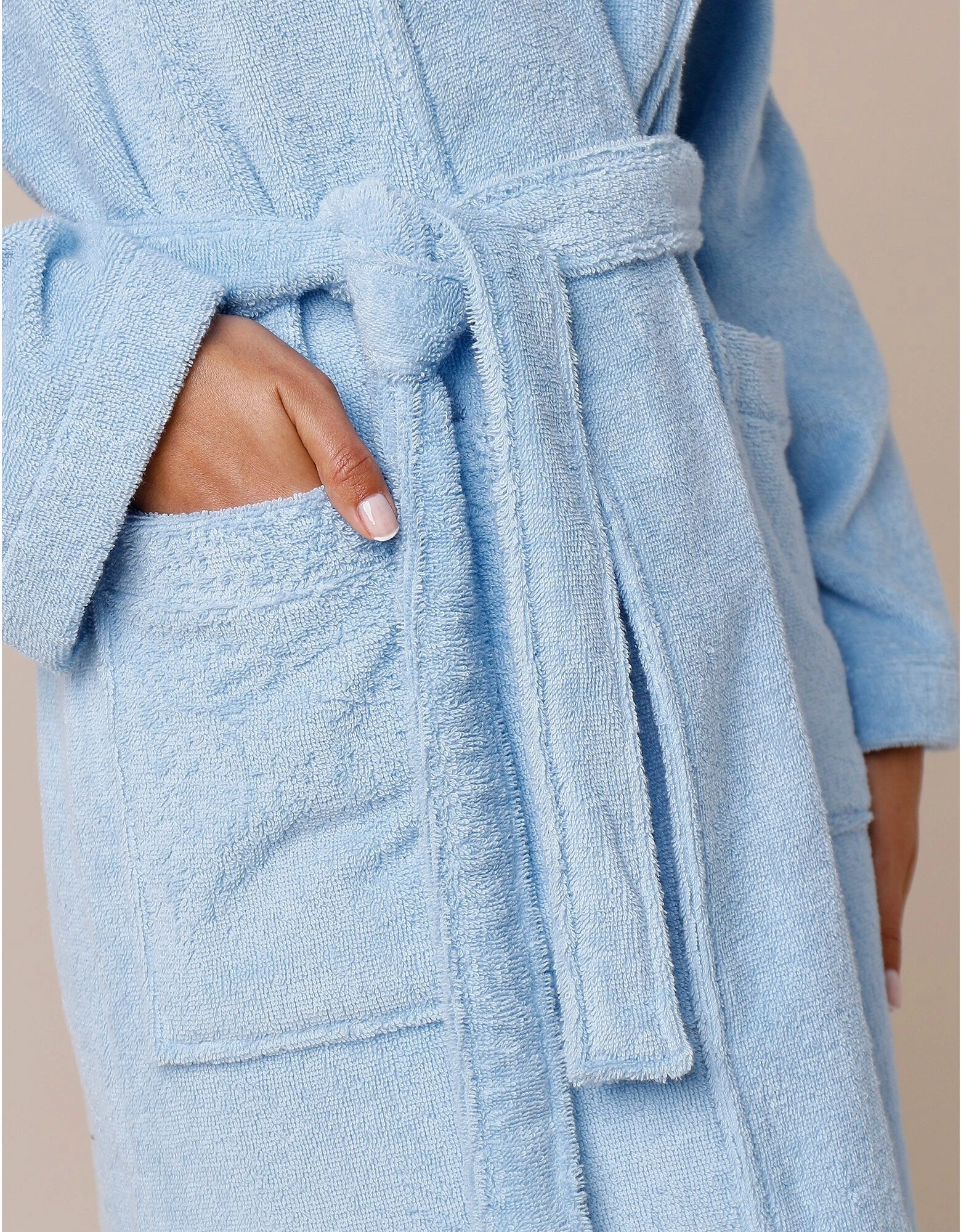 Colombine Peignoir Mixte éponge Brodé Plumes - 380 G/m2 – Image 5