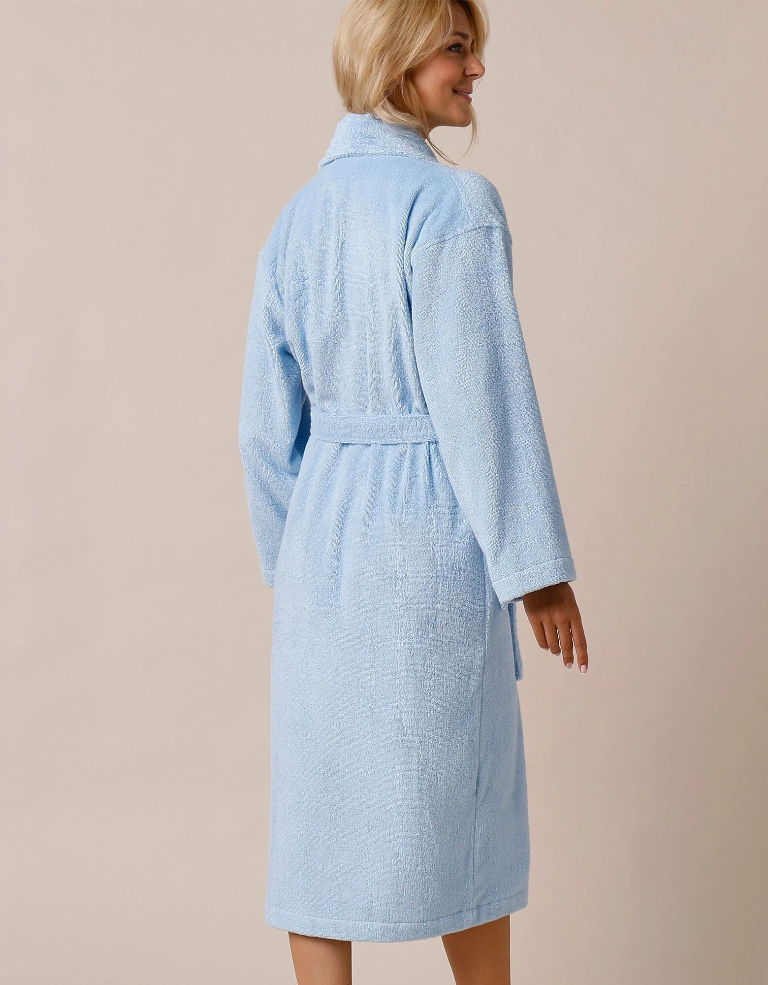 Colombine Peignoir Mixte éponge Brodé Plumes - 380 G/m2 – Image 6