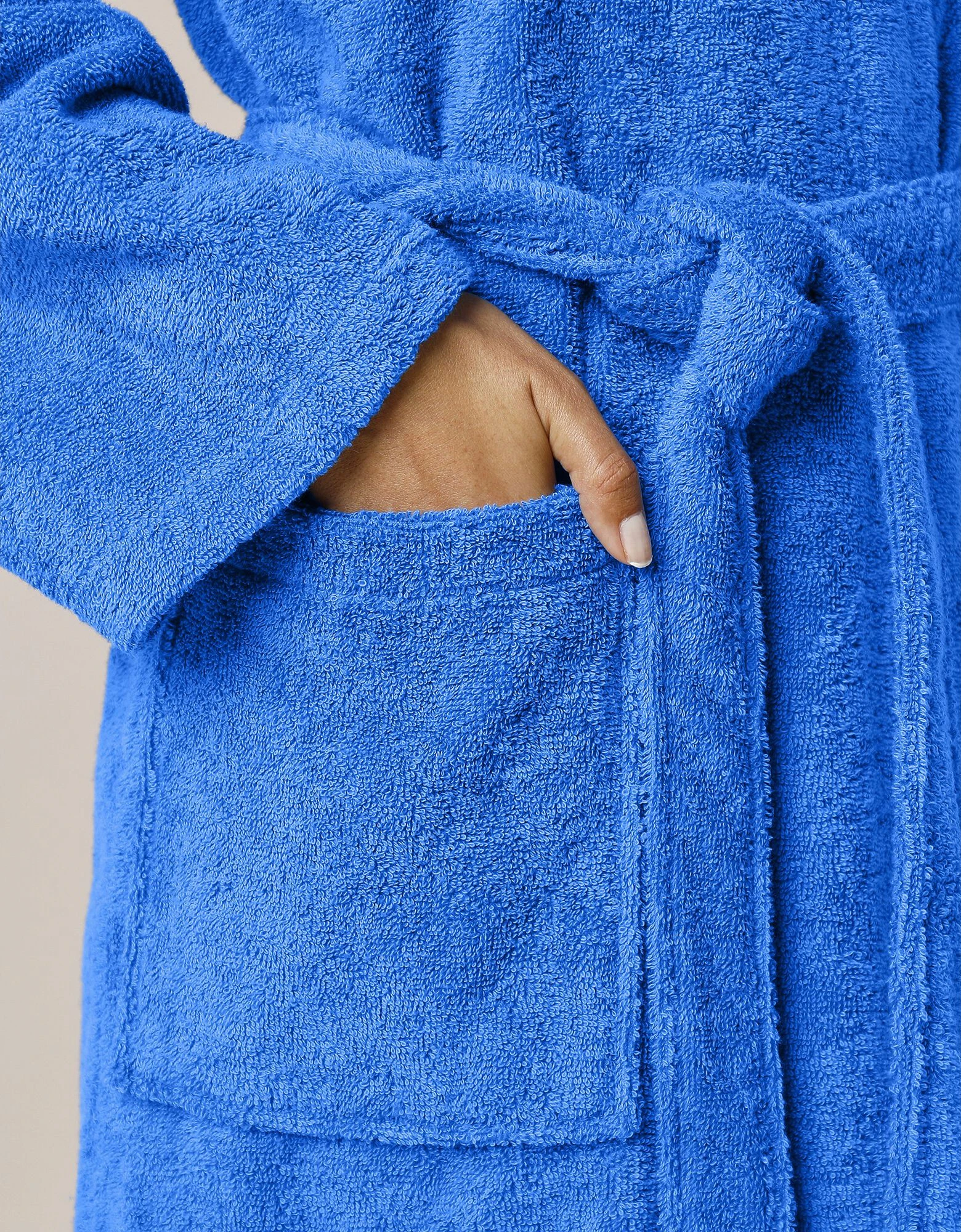 Colombine Peignoir Mixte Adulte Uni Coton éponge Bouclette Col Kimono Personnalisé – Image 8