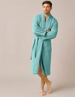 Colombine Peignoir Mixte Adulte Col Châle éponge Bouclette