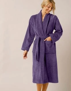 Colombine Peignoir Mixte Adulte Col Châle éponge Bouclette