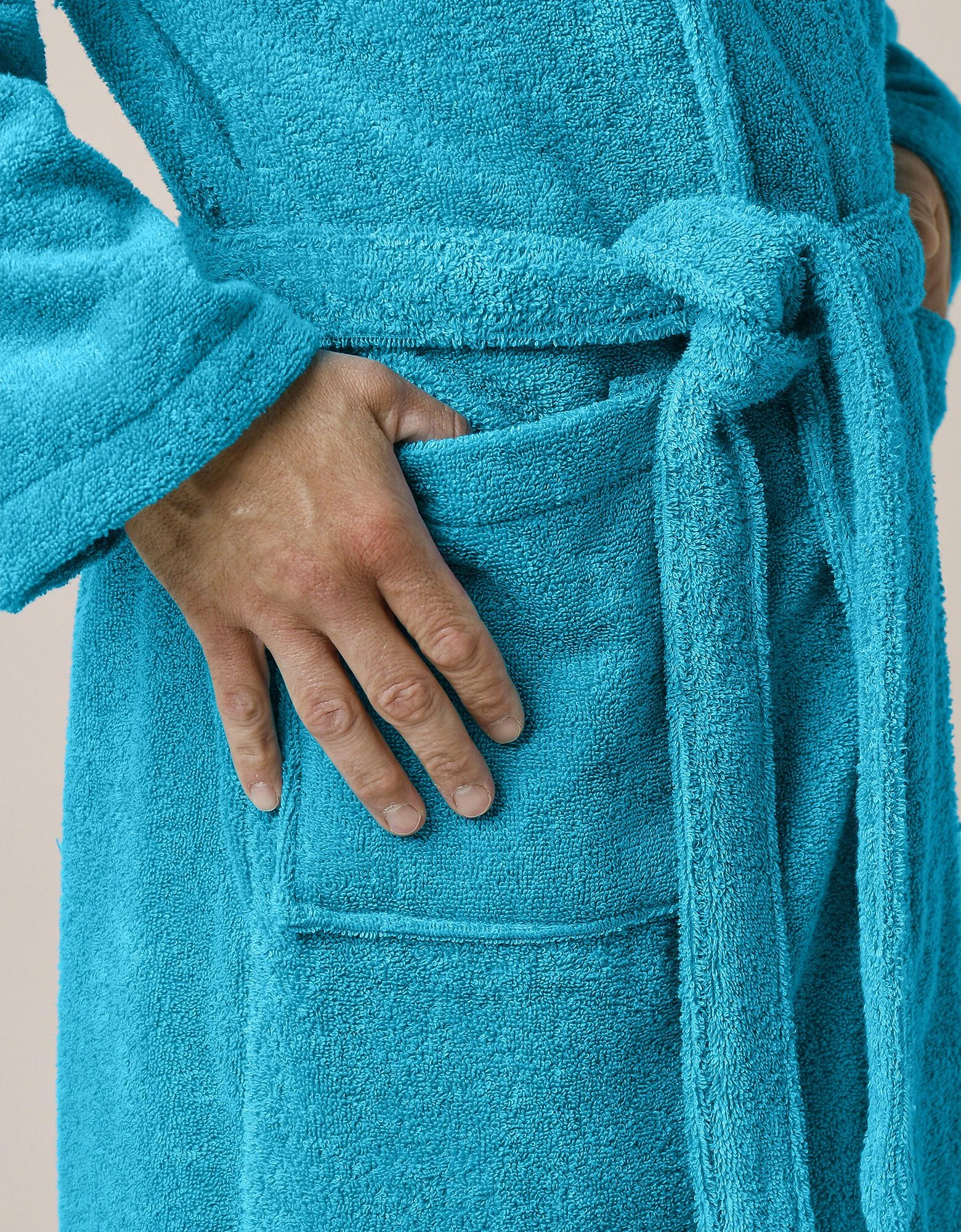 Colombine Peignoir Mixte Adulte éponge Bouclette Col Châle Personnalisable – Image 7